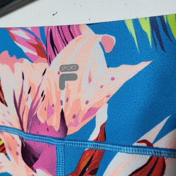 Fila Sport Womens Tropical Floral Activewear Leggings Size Small Athletic Active - Picture 3 of 11